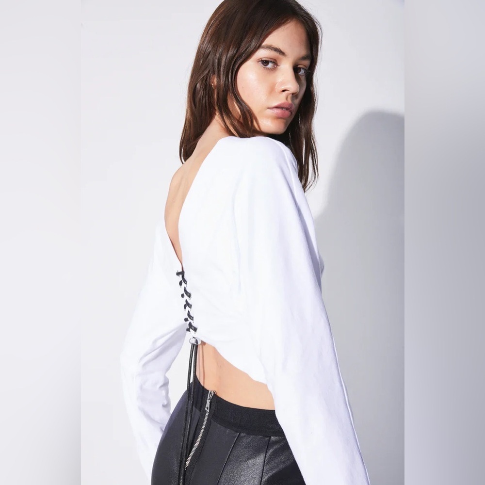NWT RtA Josefa Top in White Sz XXS